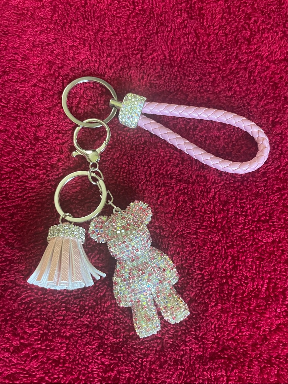 Rhinestone Bear Bag Charm